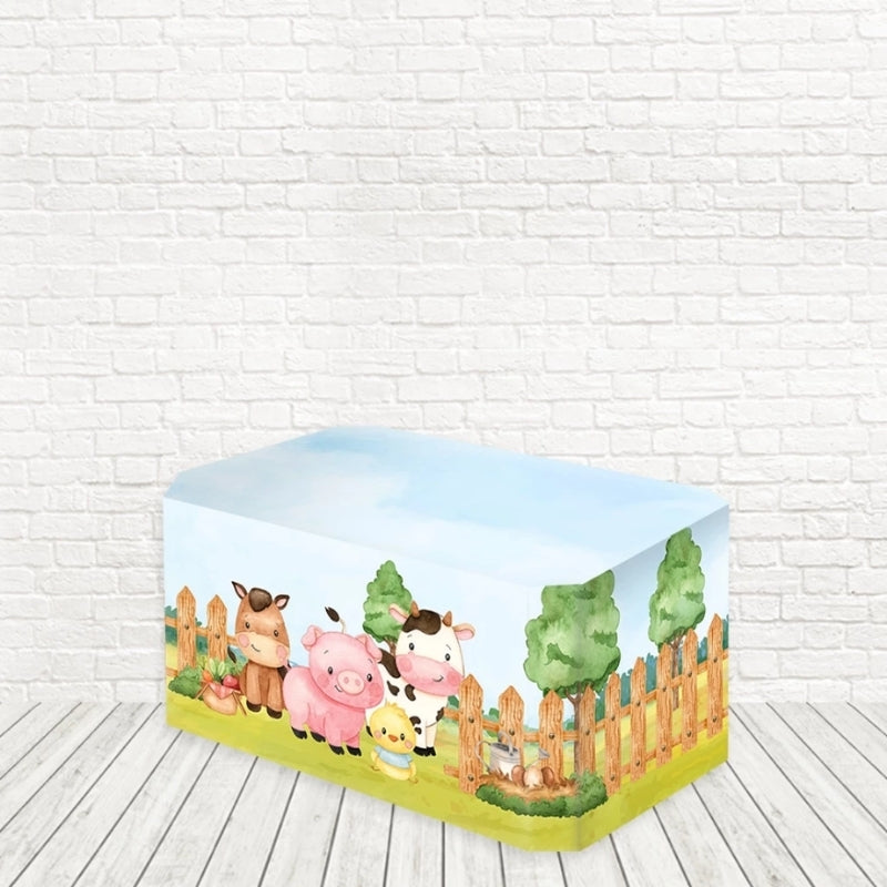 Capa Toalha de Mesa Decorativa Sublimada 3D Tecido Veste Fácil