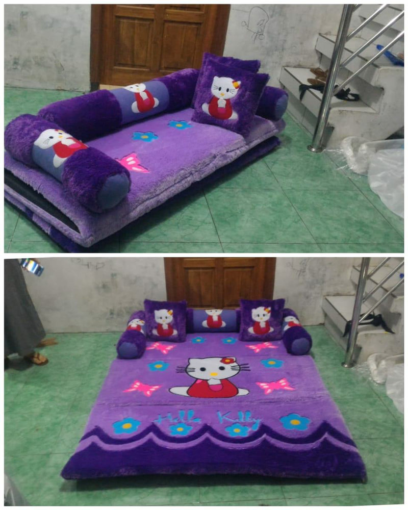 Sofá cama Dobrável 2 em 1 [Hello Kitty]