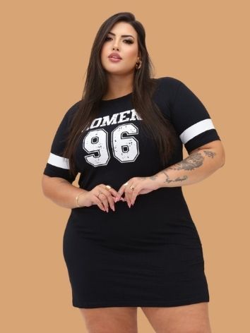 [KIT 3 PEÇAS] Vestido Estampado Plus Size Curve Curvy Camisão Moda Gringa Verão veste até 56 Camisetão Feminino